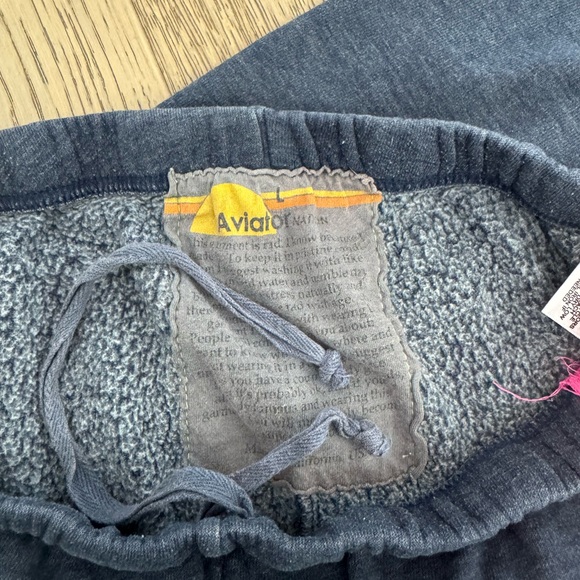 Aviator Nation 5 STRIPE SWEATPANTS - HEATHER NAVY // NEON RAINBOW - Picture 5 of 5